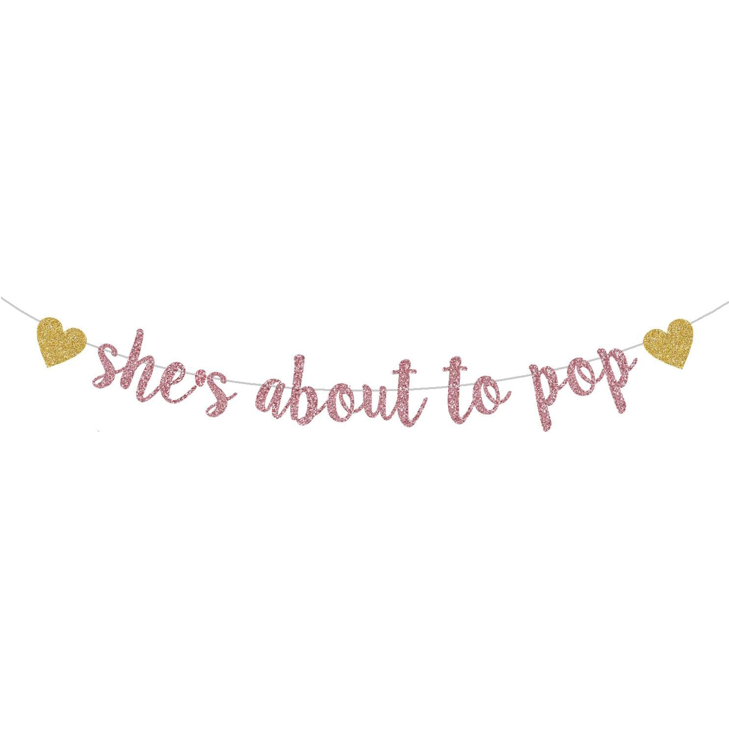 Party Banner Gold - Banner 'Ela Está Pronta para Revelar',