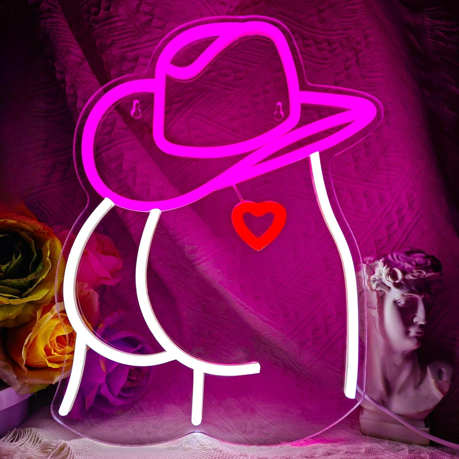 Neon Sign Party - Letreiro Neon Cowgirl com Luz LED
