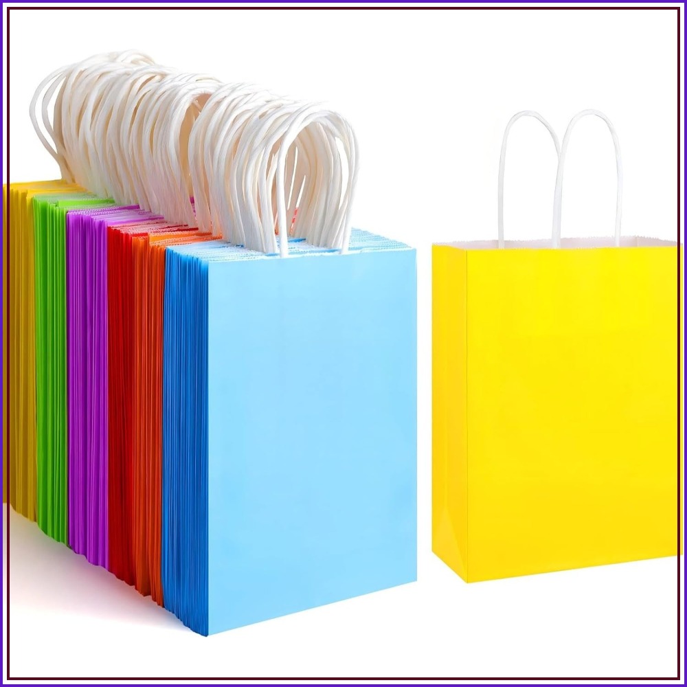 Party Favor Bag - 32 Sacolas de Papel Kraft com