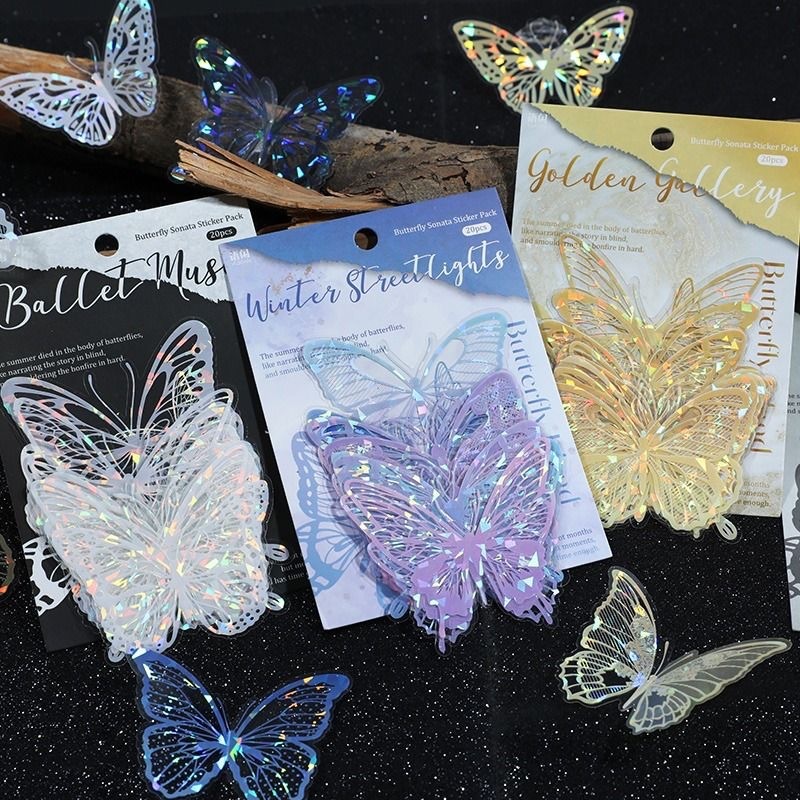 Party Event Supplier - Adesivos de Borboleta 3D em PET
