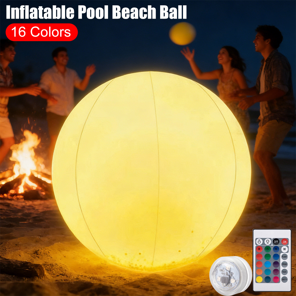Led Balloon Light - Bola Inflável de Praia Luminosa com