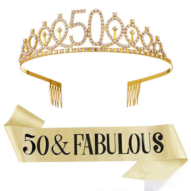 Birthday Sash Glitter - 30- 50th aniversário decoração feliz feminino