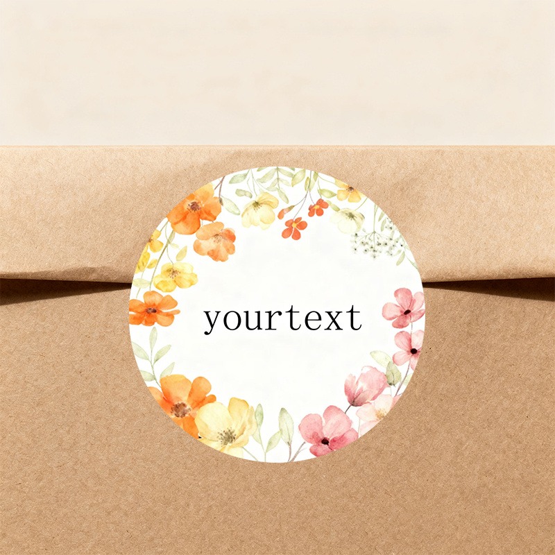 Party Favor Bag - 200pcs Adesivos Redondos Personalizados de Agradecimento