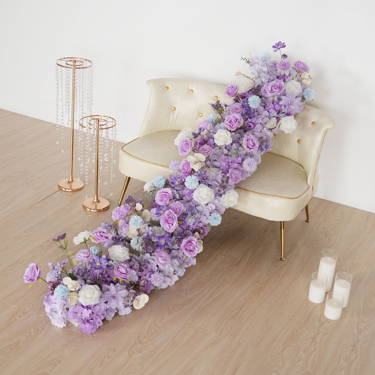Flower Wall Panel - Uflower roxo flores artificiais decoração de