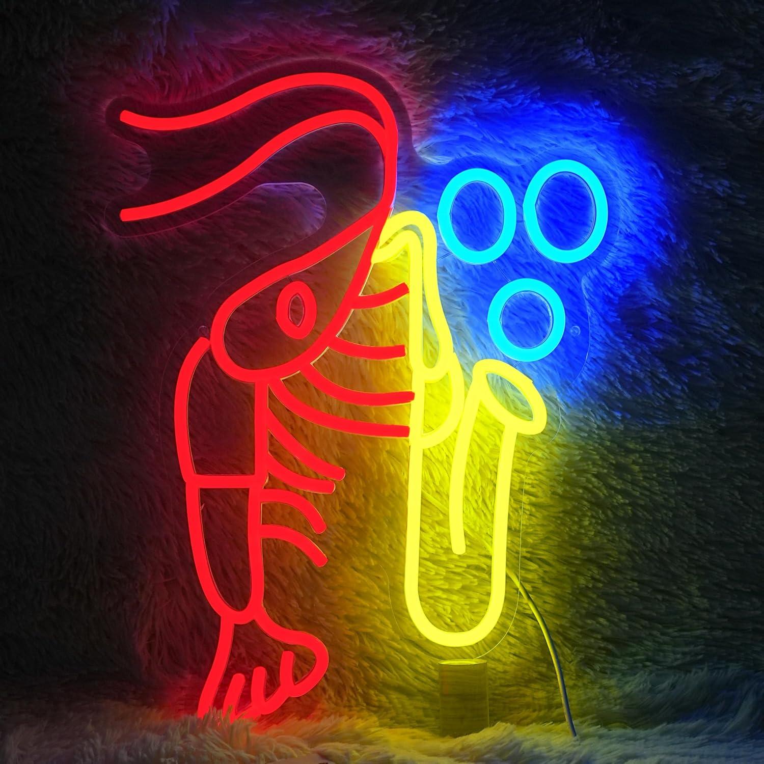 Neon Sign Party - Letreiro de Neon LED de Lagosta
