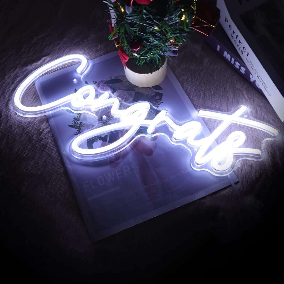 Letreiro Neon 'Parabéns' com L - Neon Sign Party avaliação e preço