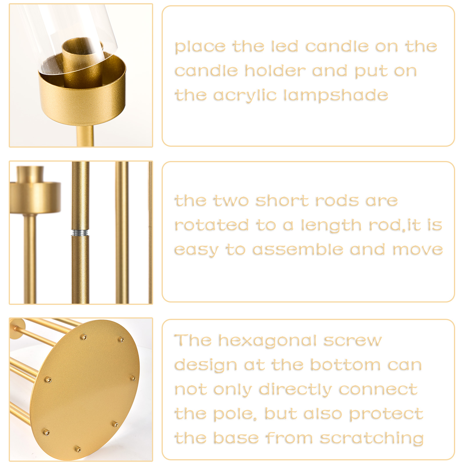 4 Conjuntos de Candelabros de  - Centerpiece Stick avaliação e preço