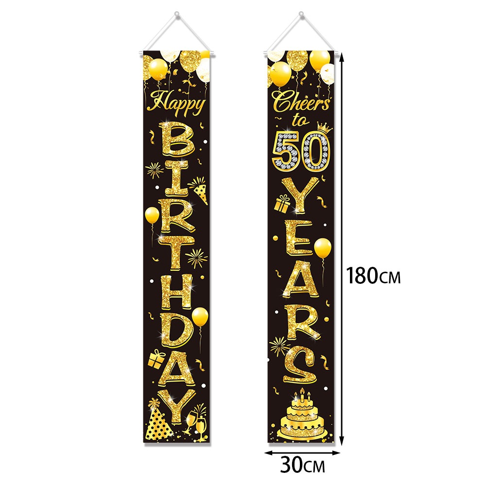 Decoração de Aniversário de 50 - Party Banner Gold avaliação e preço