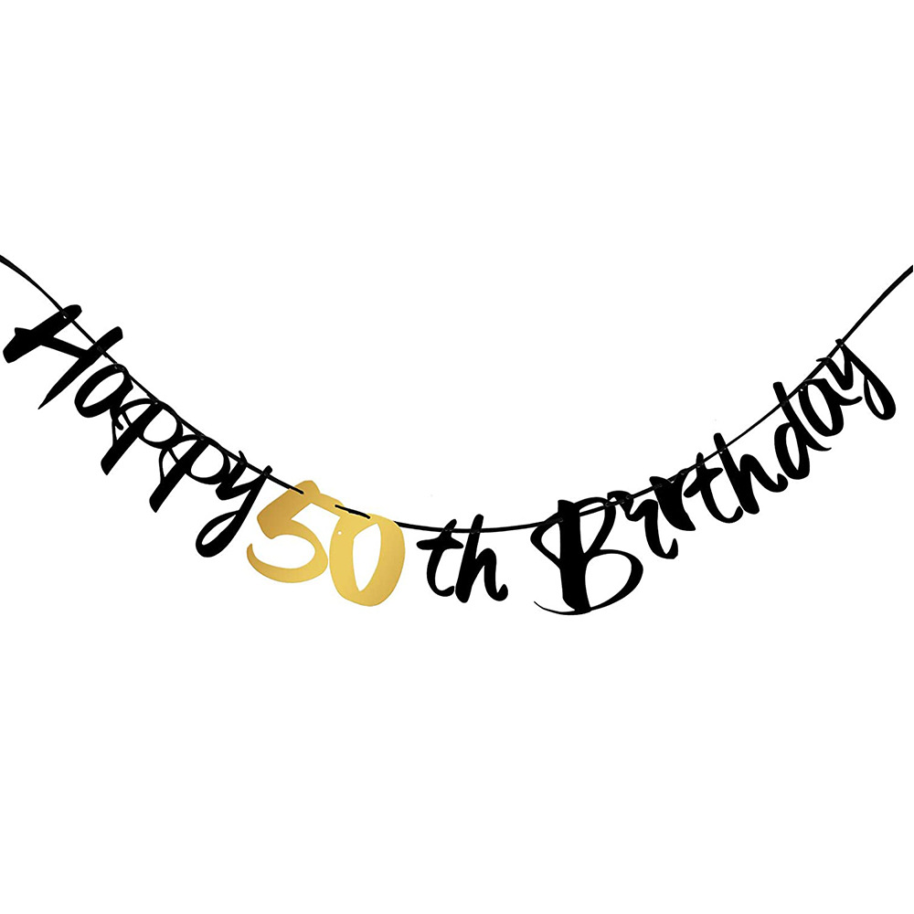 Decoração de Aniversário de 50 - Party Banner Gold avaliação e preço
