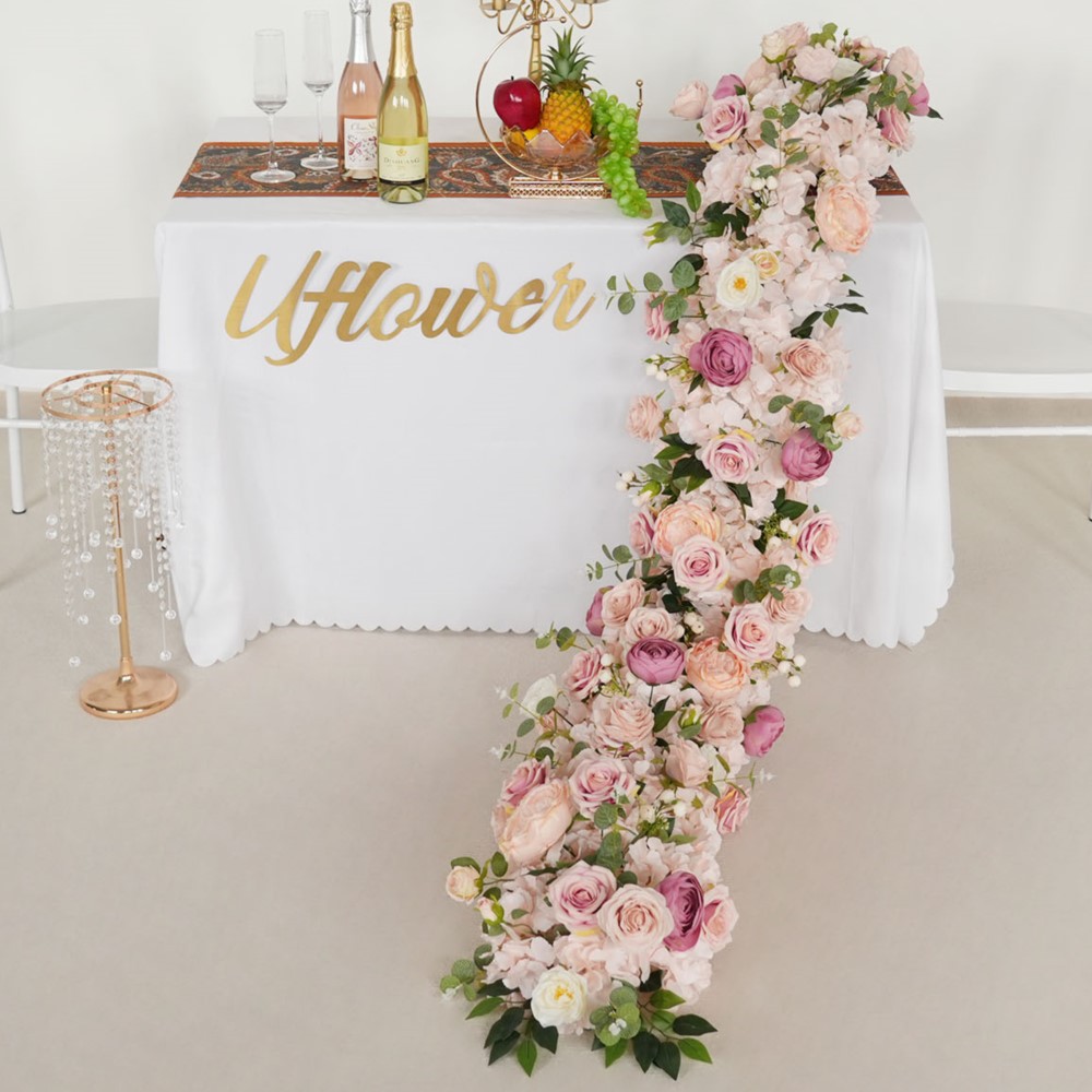 Uflower 200cm rosa hortênsia f - Flower Wall Panel avaliação e preço
