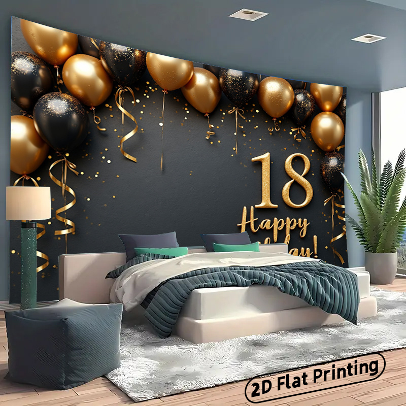 Banner de Fundo 2D com Balões  - Party Banner Gold avaliação e preço