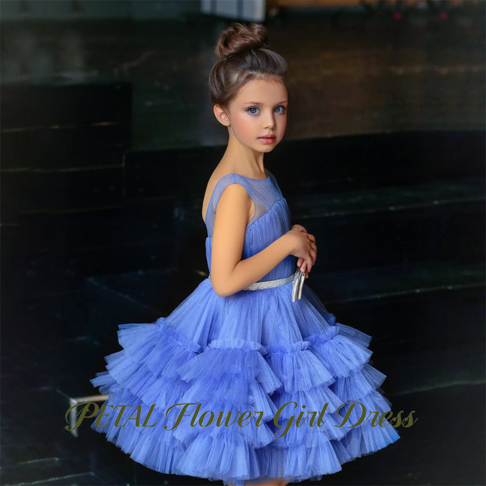 Vestido Infantil Azul Pétala S - Birthday Sash Glitter avaliação e preço
