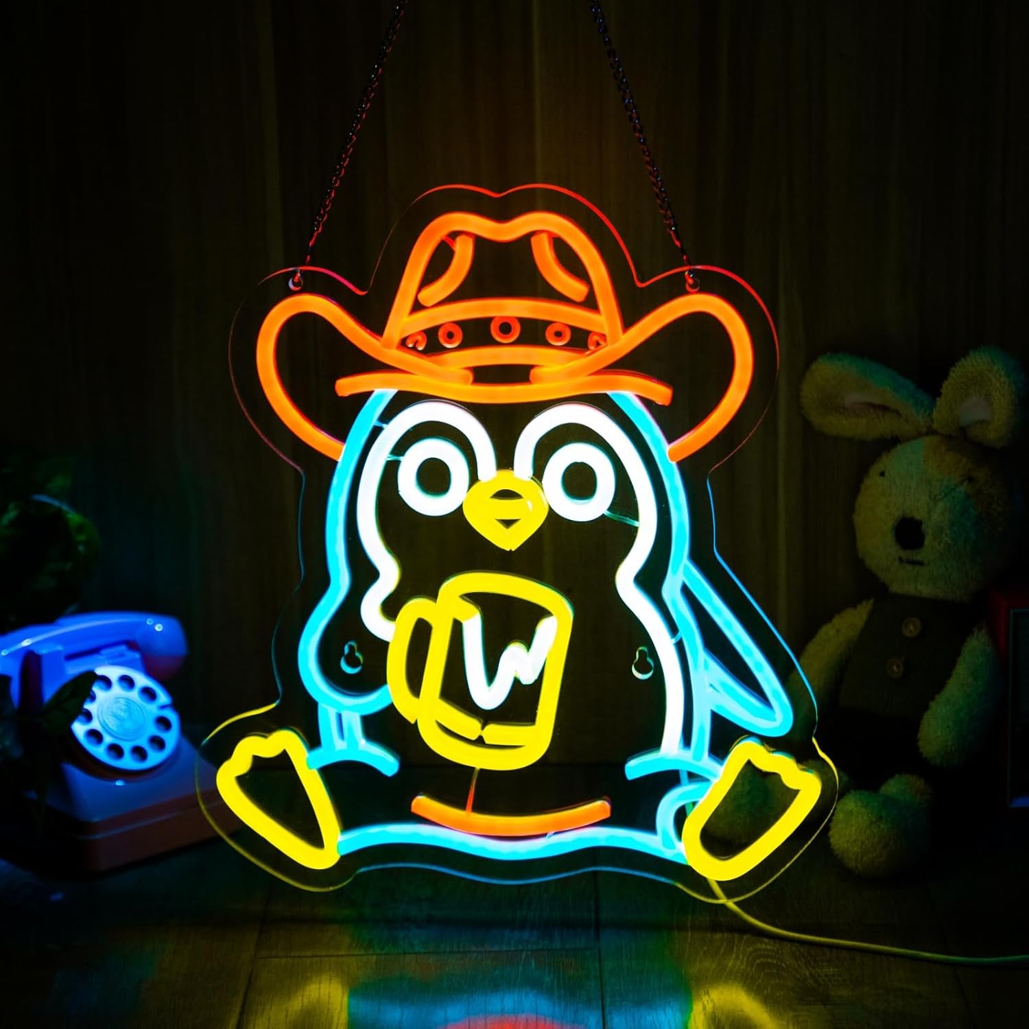 Luminária Neon Pinguim com LED - Neon Sign Party avaliação e preço