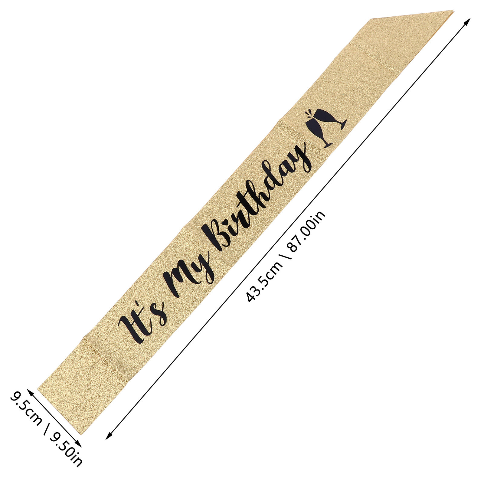 1 Peça Faixa de Ombro para Fes - Birthday Sash Glitter avaliação e preço