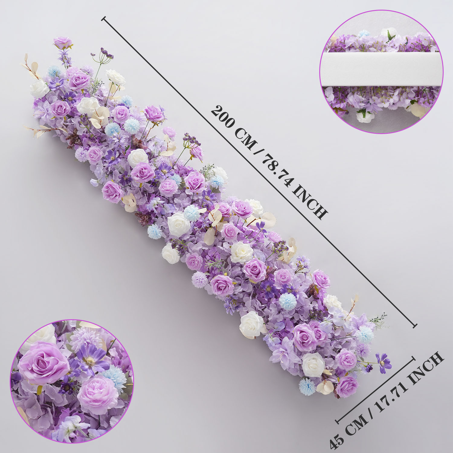 Uflower roxo flores artificiai - Flower Wall Panel avaliação e preço