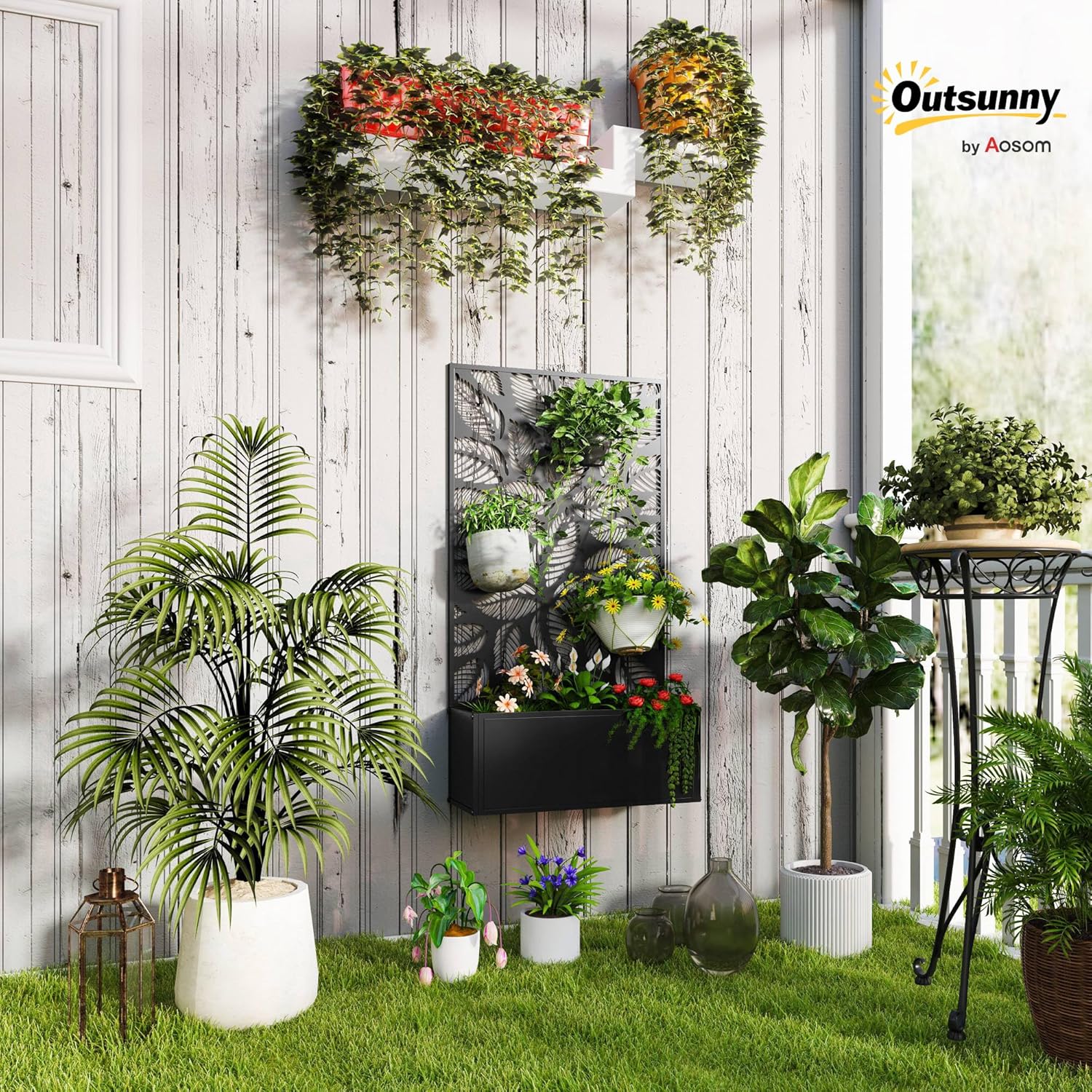 Canteiro Elevado de Metal com  - Flower Wall Panel avaliação e preço