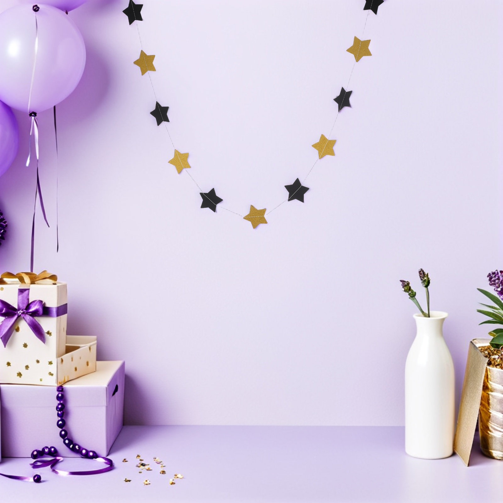 2 Peças de Guirlanda de Estrel - Party Banner Gold avaliação e preço